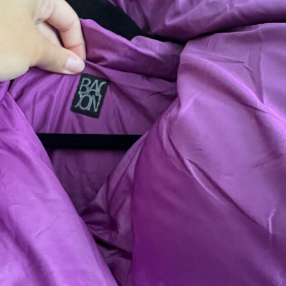 Bacon Violet Purple Long Sleeve Puffer Puffa Jacket Women's Size X-Small XS - Picture 6 of 11